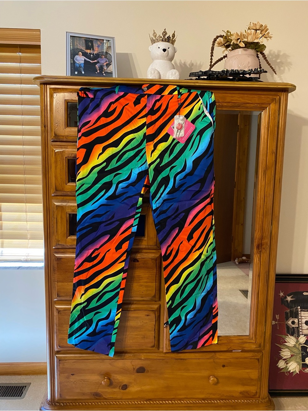 Royal and Awesome Men`s Golf Pants Wild Ones Animal Print Golf Pants 44x34